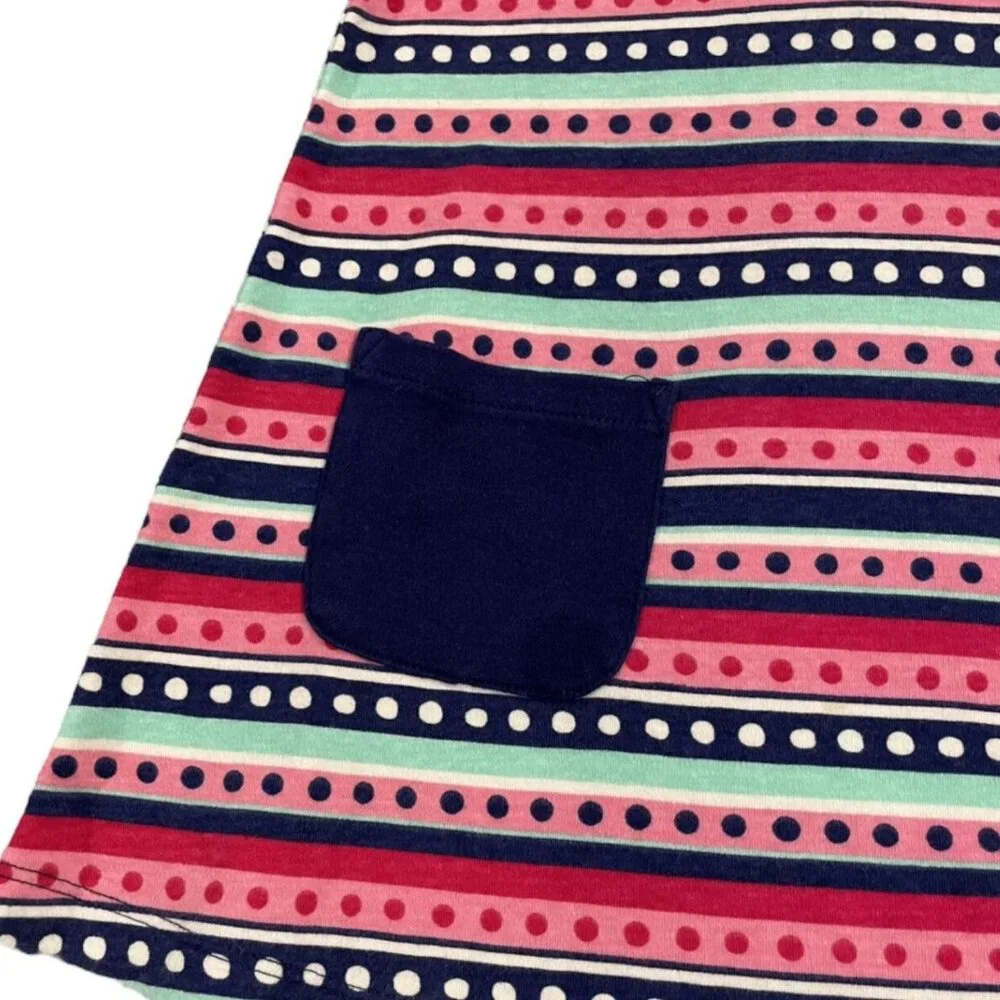 J. Khaki JK 3T Stripes & Polkadots Pocket Tunic Dress
